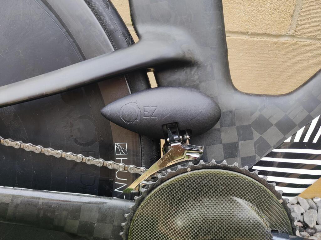 POWER BUNDLE EZ Aero Chainring & Front Derailleur Guard 6-10 Watt Saving - Flat faced chainrings only