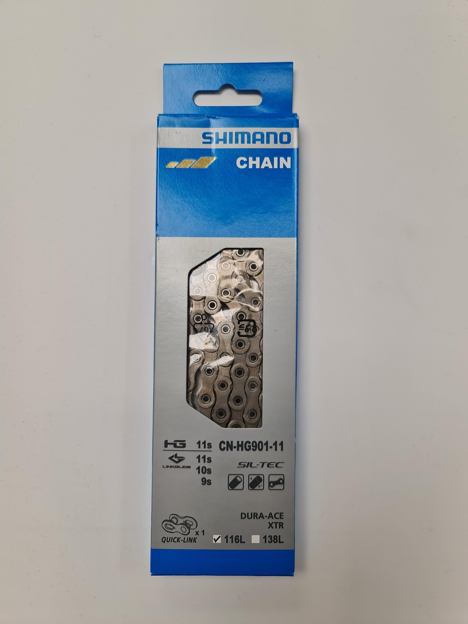 Shimano bicycle chain with smooth and efficient low friction. Great quality with quick link and easy to install. #Shimano #cycling