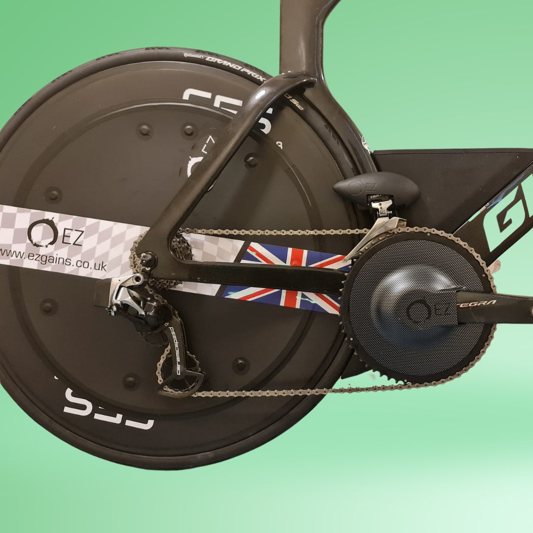 POWER BUNDLE EZ Aero Chainring & Front Derailleur Guard 6-10 Watt Saving - Flat faced chainrings only