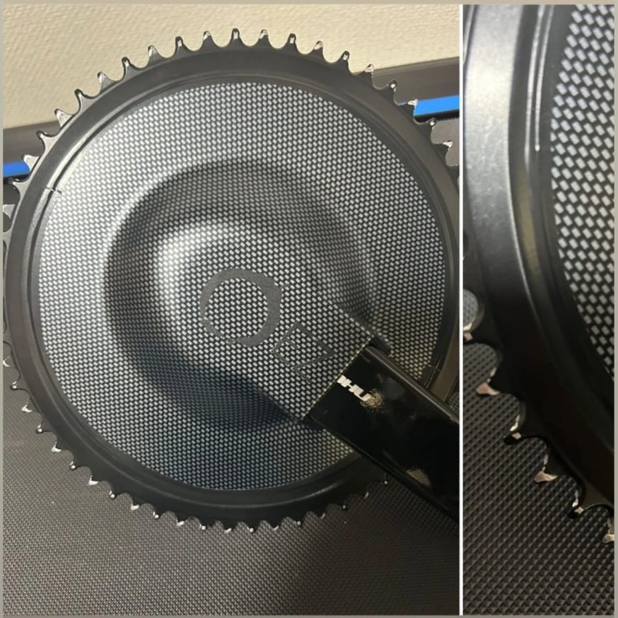 POWER BUNDLE EZ Aero Chainring & Front Derailleur Guard 6-10 Watt Saving - Flat faced chainrings only