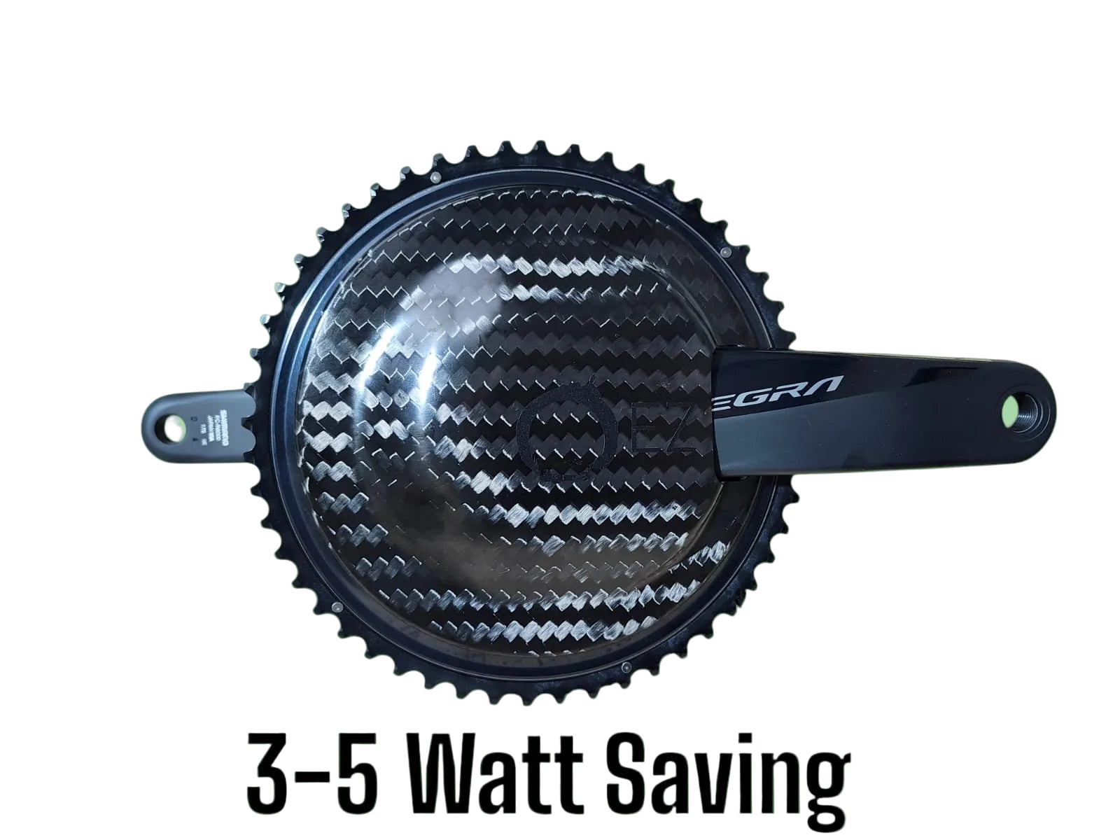 EZ Aero NEW* SHIMANO ONLY Chainring (Carbon) & Front Derailleur Guard 6-10 Watt Saving