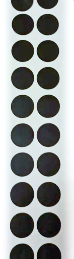 Binding screw cover stickers designed to smooth over the head of the screw and give the finishing touches to installing your EZ Disc Wheel Cover