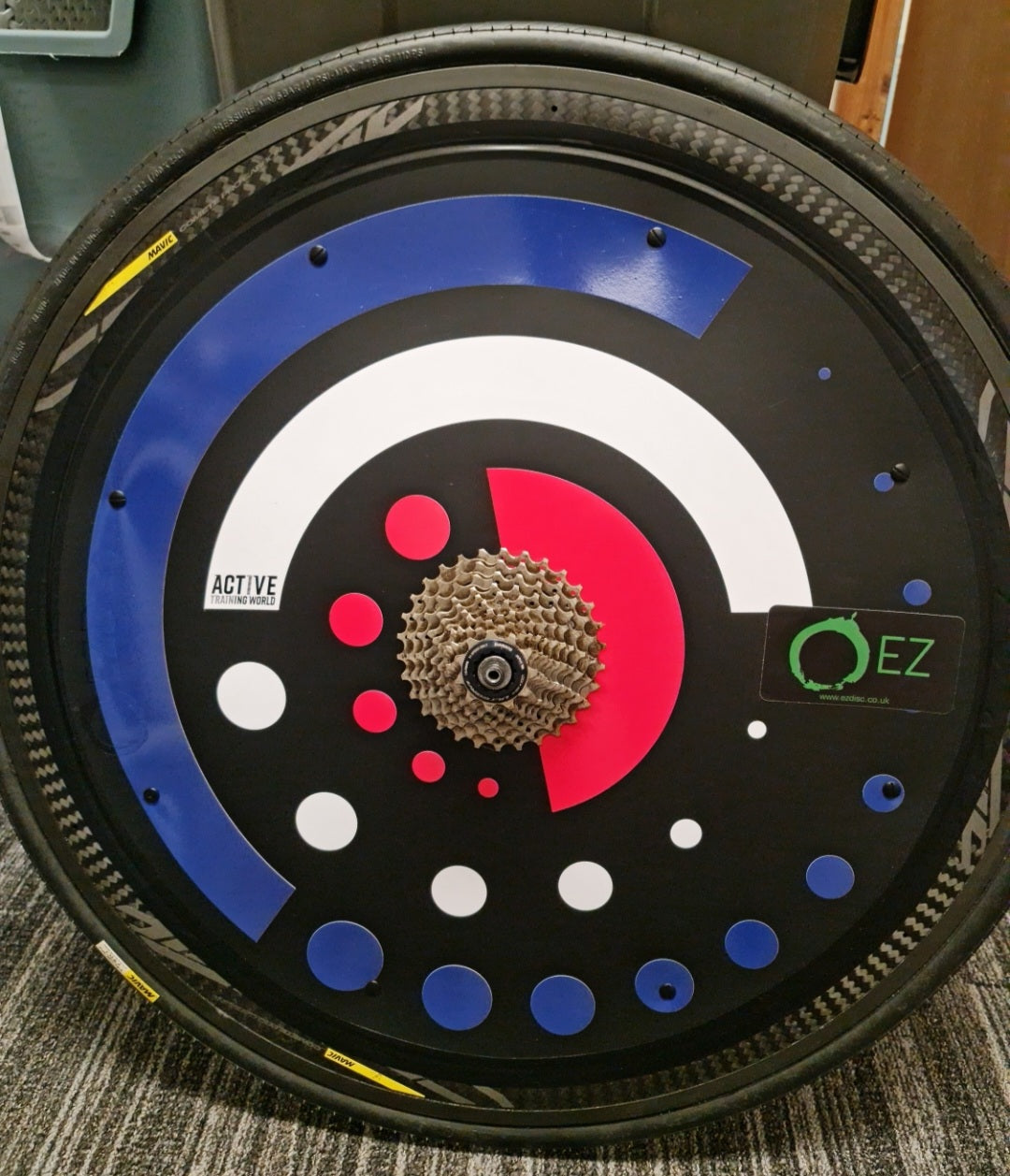 EZ Disc®Cover (700c) in Active Training World colours - fits standard sized wheels