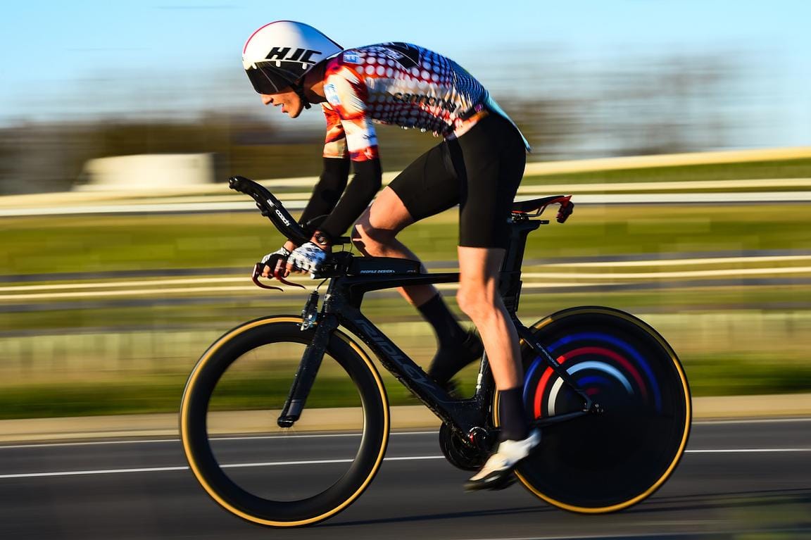 Prime wheels fitted with an EZ Disc to help you go faster in triathlon and time trial cycling