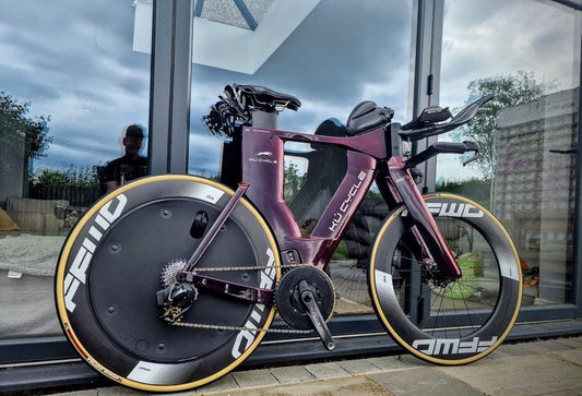 FFWD Wheels fitted with an EZ Disc to make them faster in triathlon and time trial