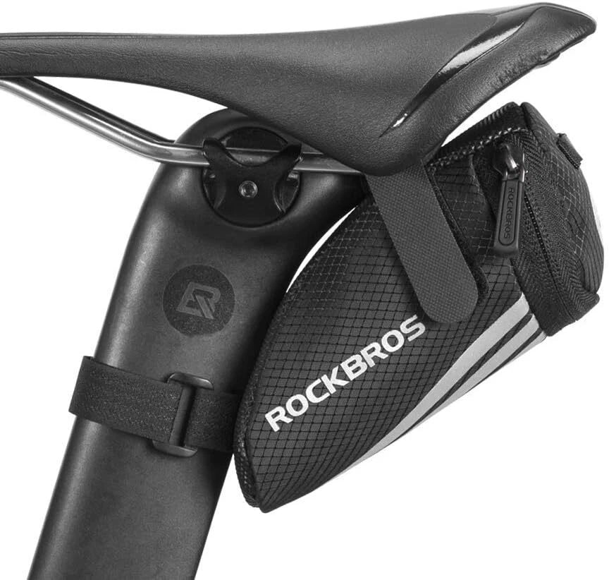 ROCKBROS Bike Saddle Bag Under Seat Pouch Portable Tail Bag Quick Release 0.5L