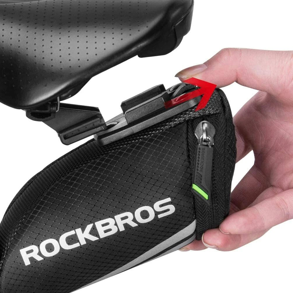 ROCKBROS Bike Saddle Bag Under Seat Pouch Portable Tail Bag Quick Release 0.5L