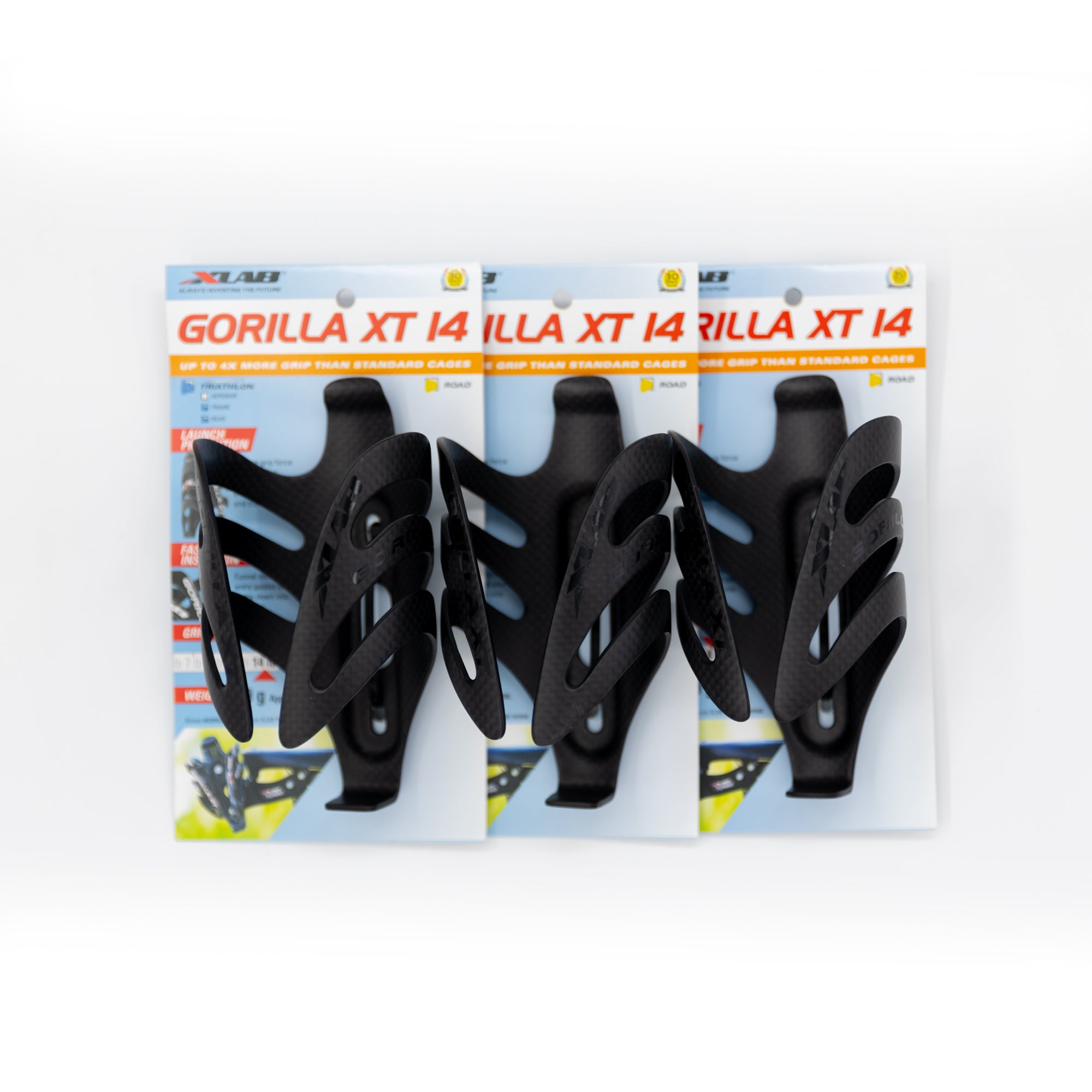 "3 Matt Gorilla XT Bottle Cages"