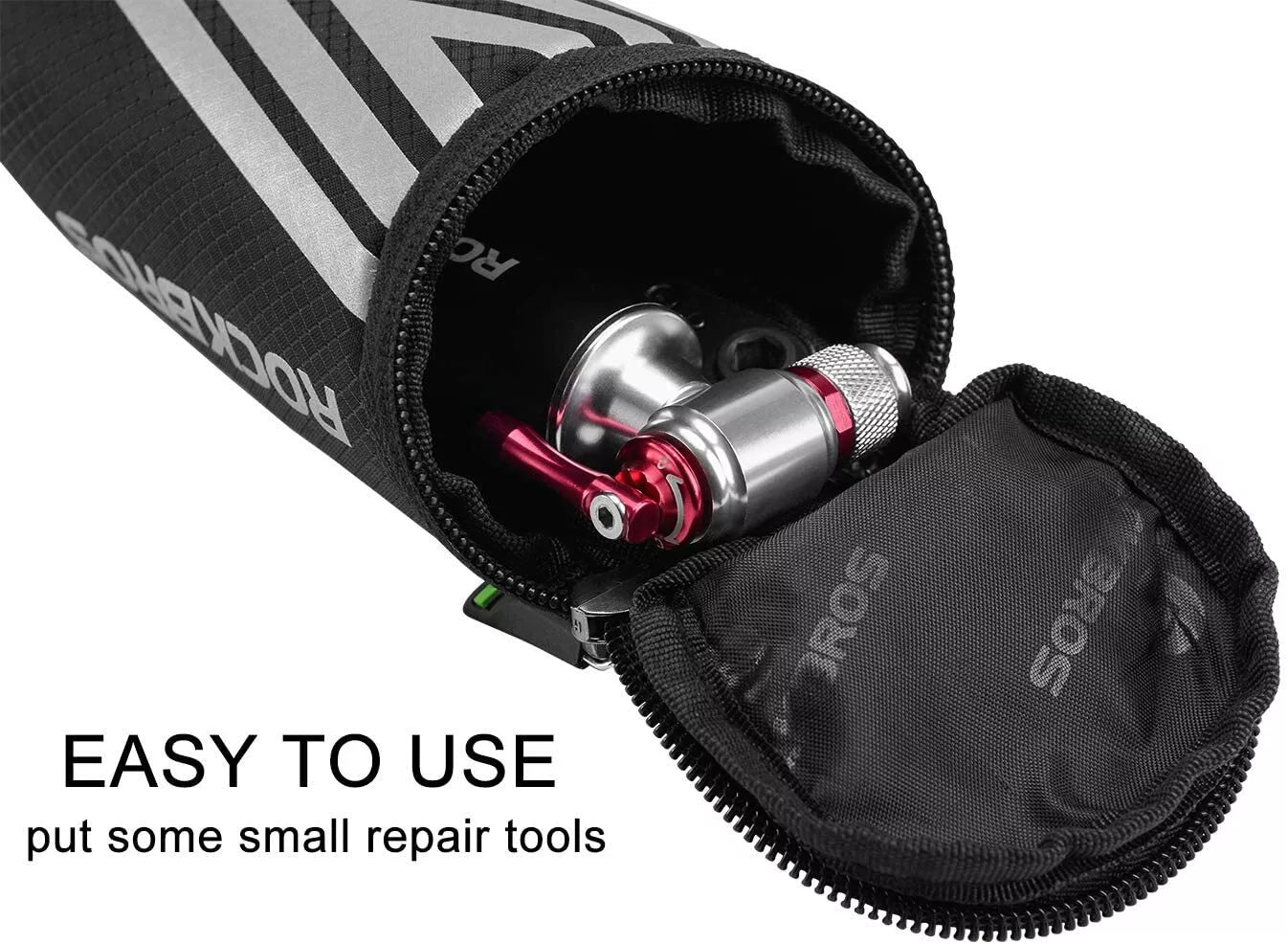 ROCKBROS Bike Saddle Bag Under Seat Pouch Portable Tail Bag Quick Release 0.5L