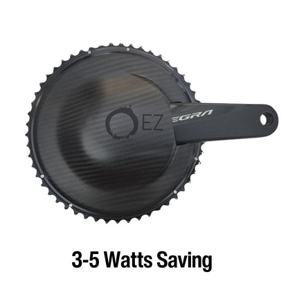 EZ Gains® *NEW* SHIMANO ONLY Aero Chainring Guards 3-5 Watt Saving (Matt Carbon)