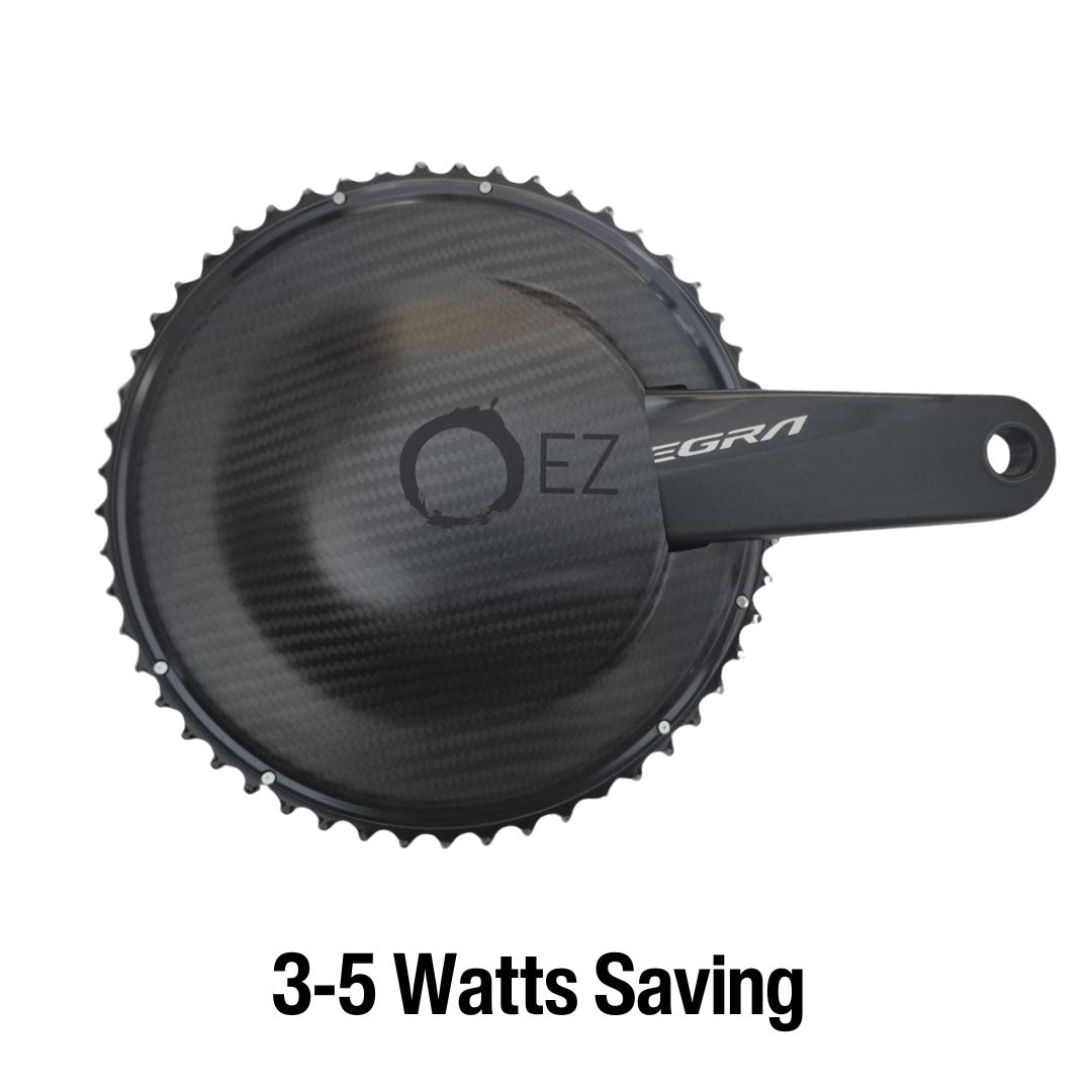 EZ Gains® NEW SHIMANO ONLY Aero Chainring Guards 3-5 Watt Saving (Carbon)