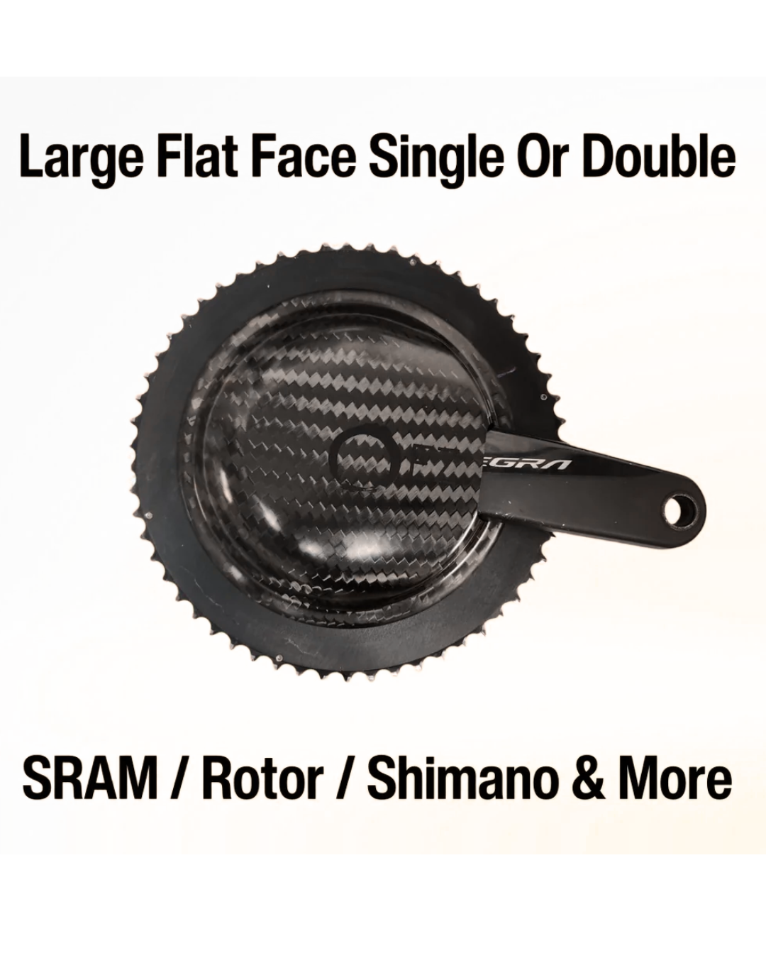 EZ Gains® Aero Chainring Guard (Carbon)  3-5 Watt Saving